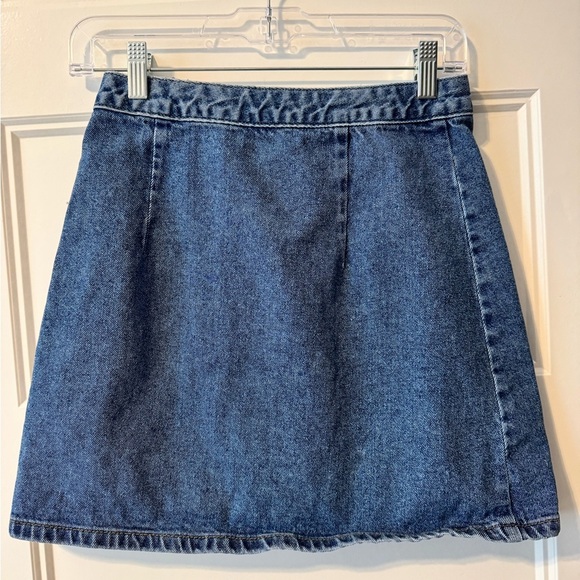 ASOS Button Front Denim Skirt Size 2 - Picture 2 of 7